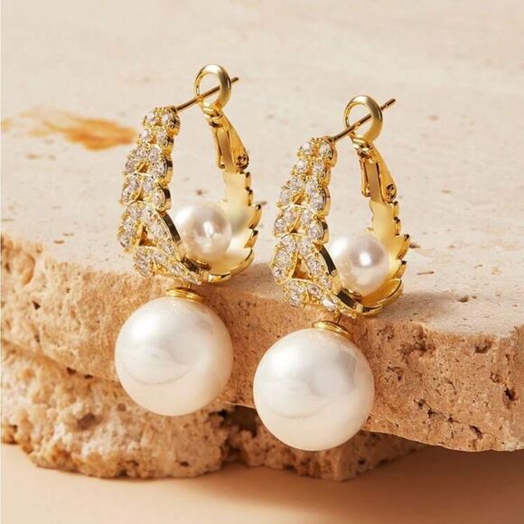 Statement pearl earrings N699 - Picture 1 of 8